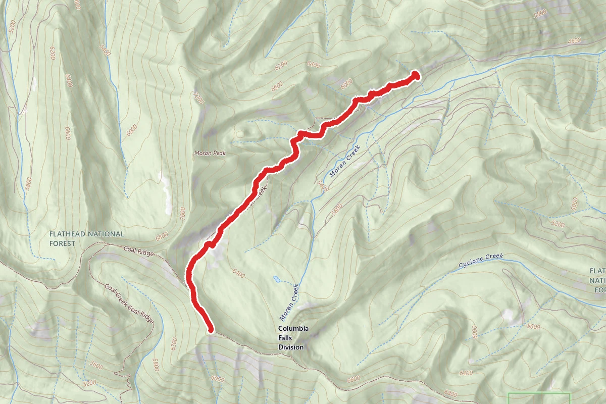 Moran Creek to Coal Ridge Lookout