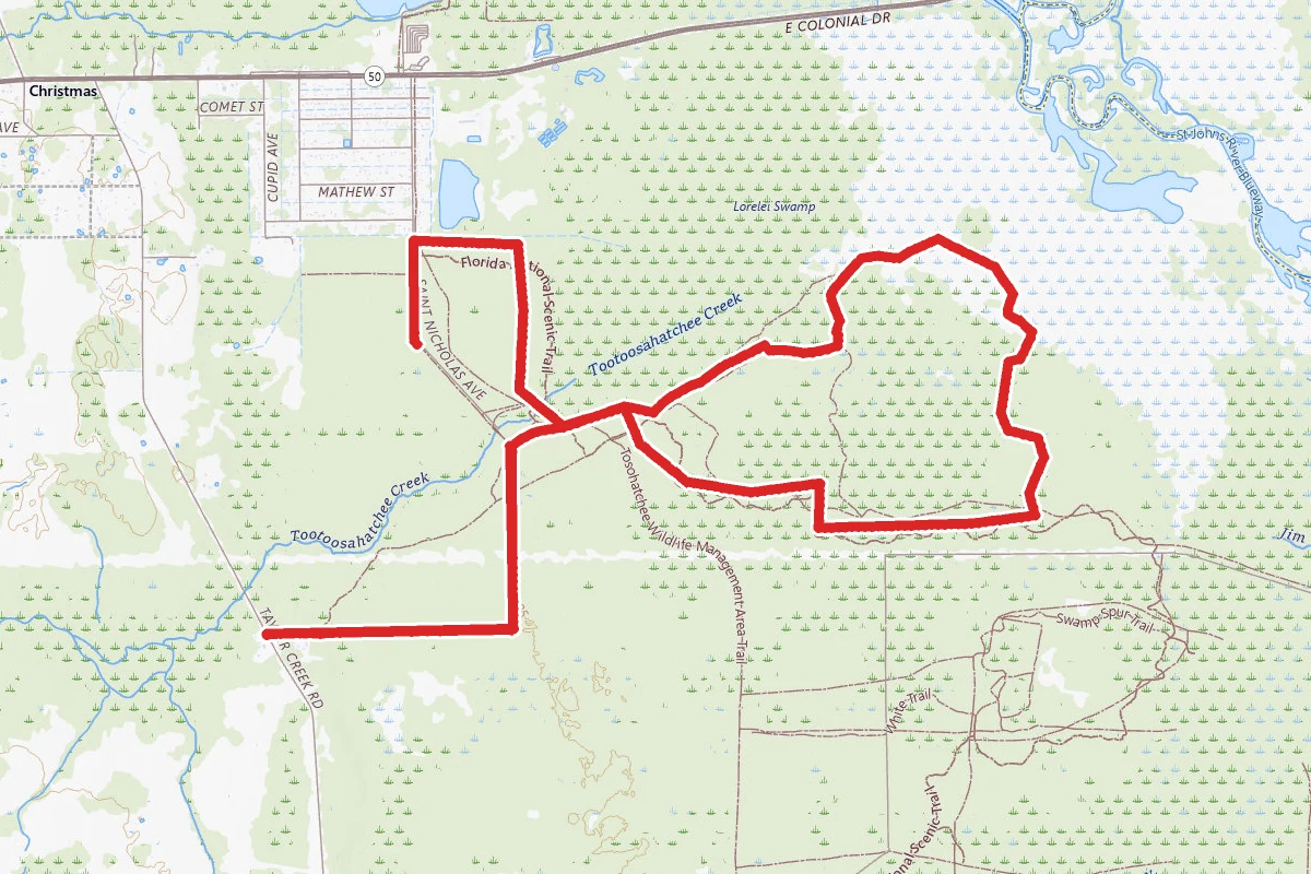 Florida Loop Trail route map
