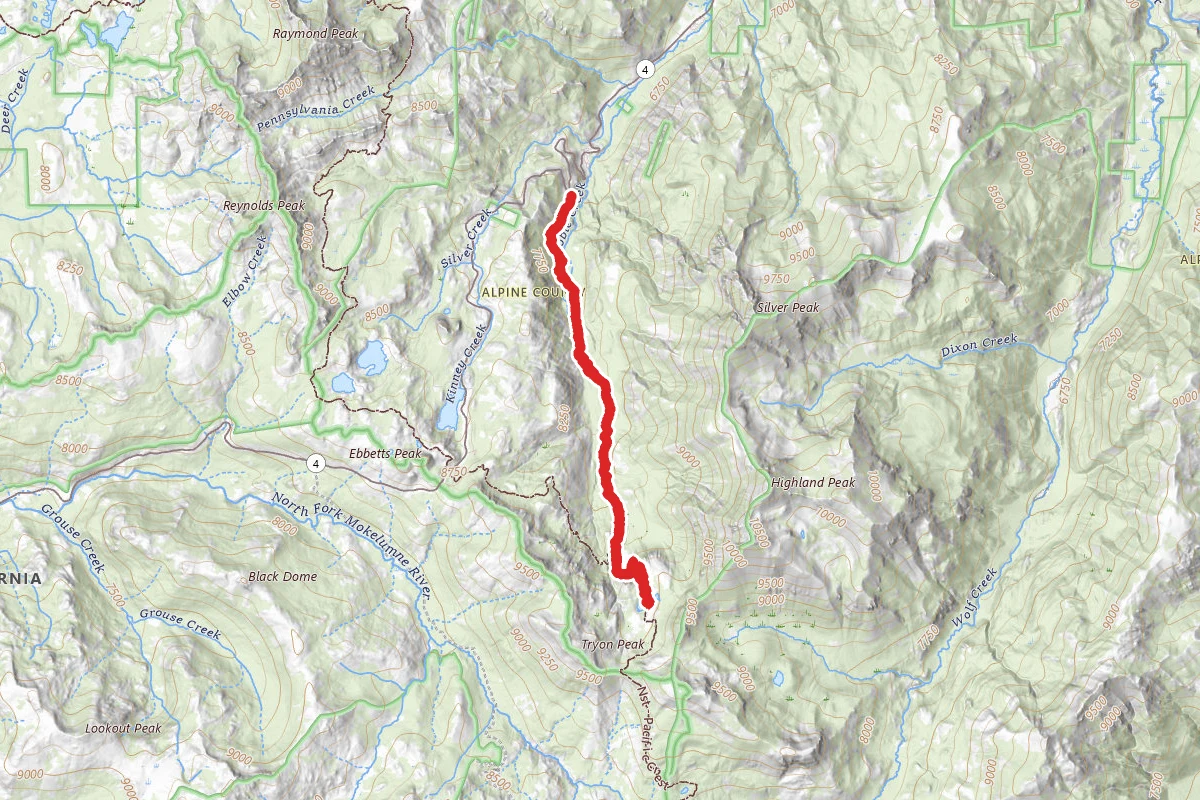 Noble Lake Via Noble Canyon Trail