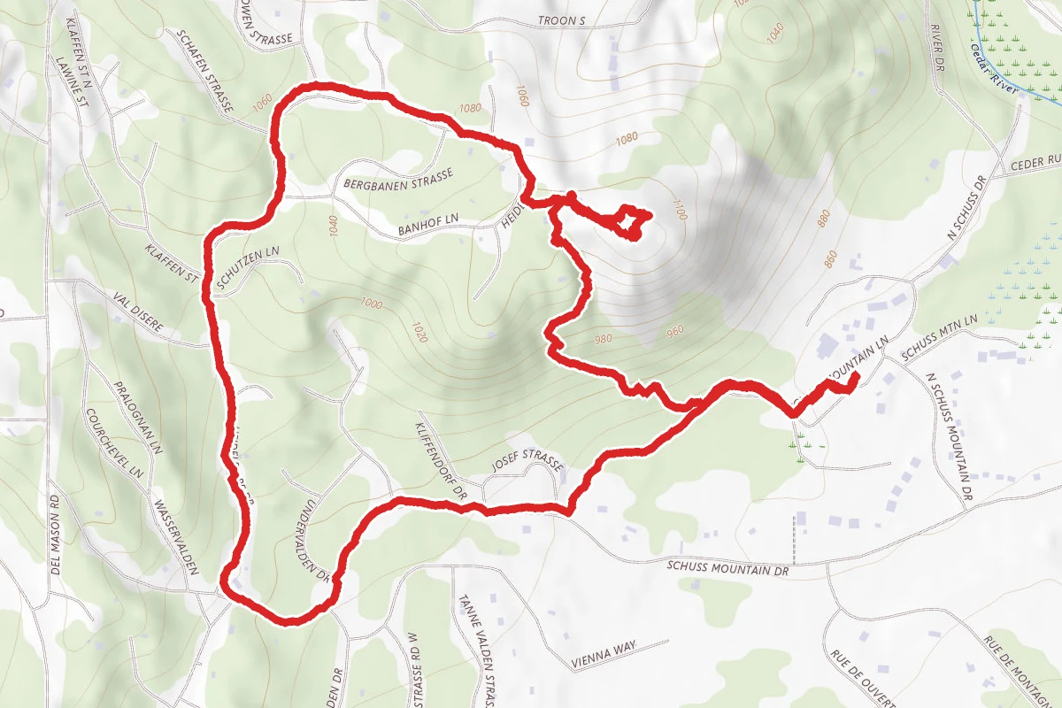 Schuss Mountain King Trail