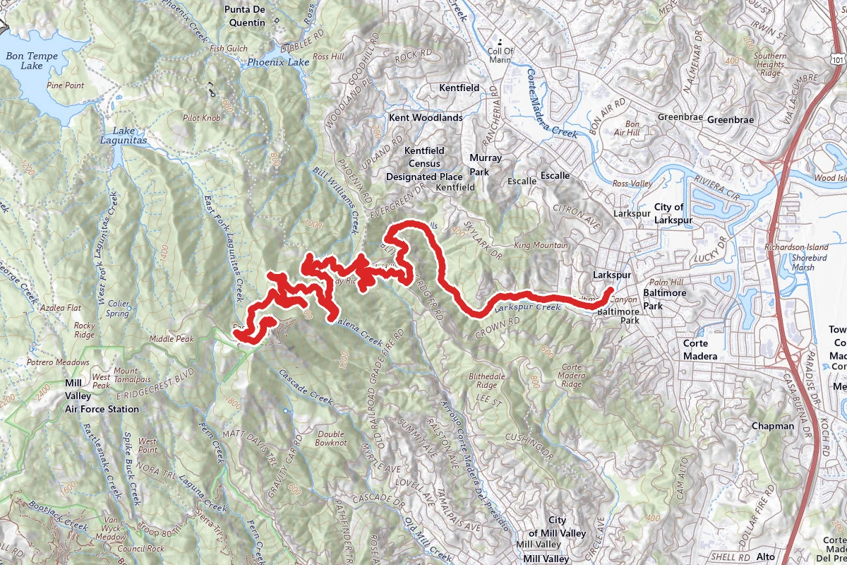 Larkspur to Mount Tamalpais