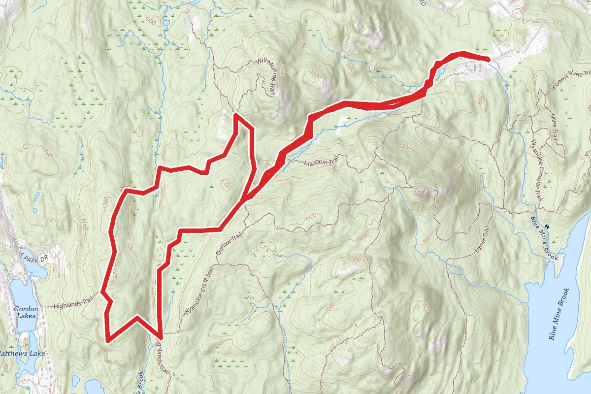 Otter Hole, Wyanokie Crest and Circular Trail