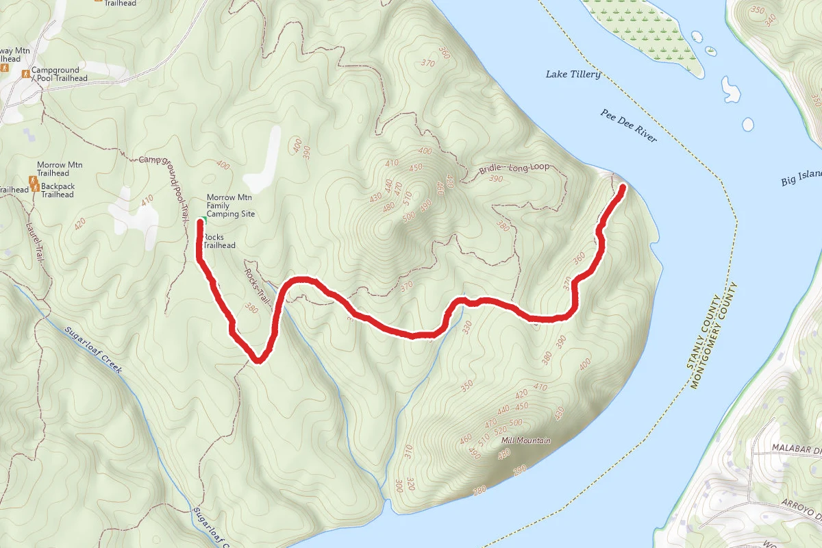Morrow Mountain Trail Blue Blaze