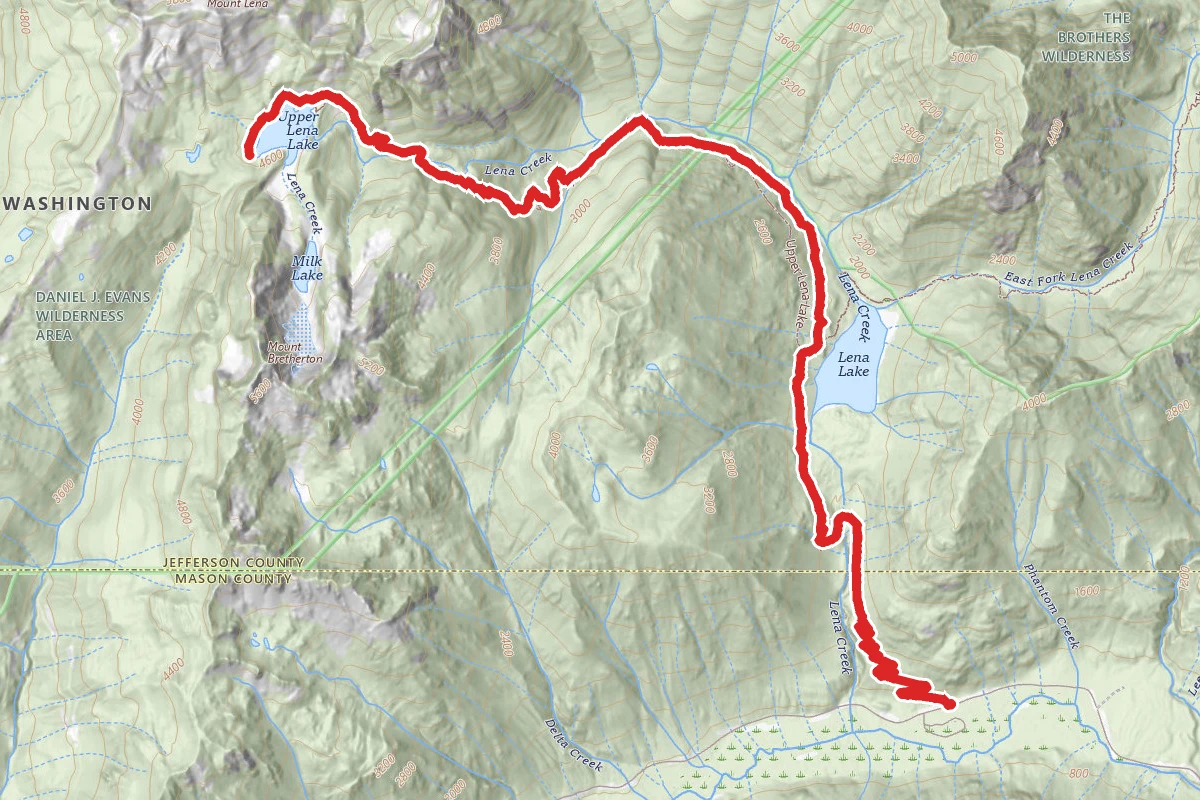 Lena Lake Trail to Upper Lena Lake Trail