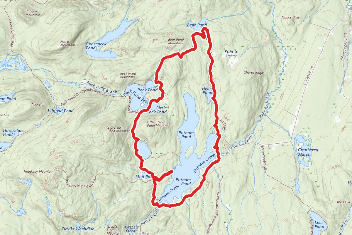 Pharoah Lake Wilderness 7 Ponds Loop