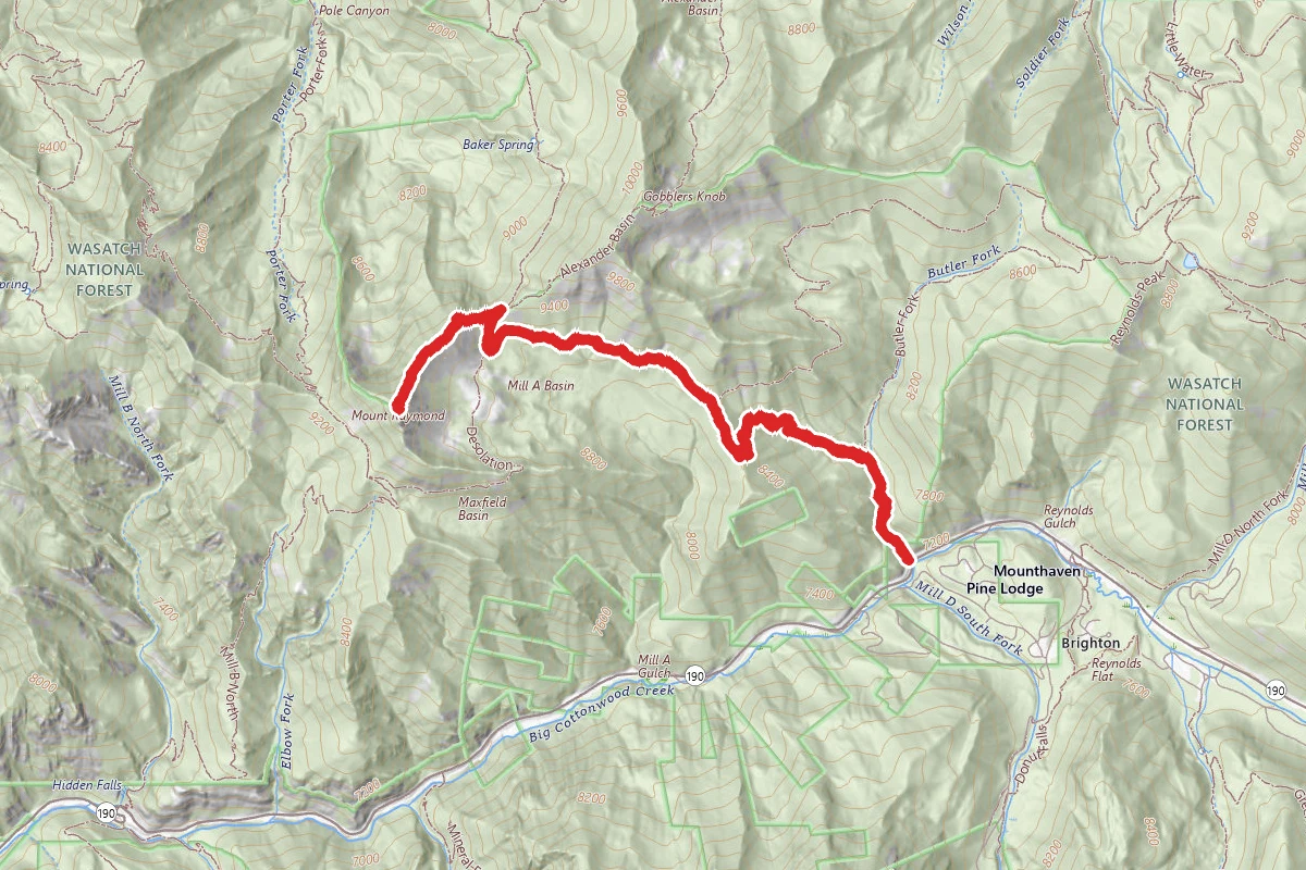 Butler Fork and Desolation Trail to Mount Raymond