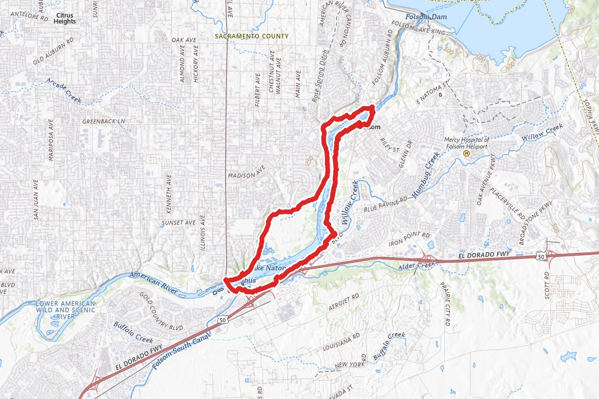 American River and Folsom Trail Loop