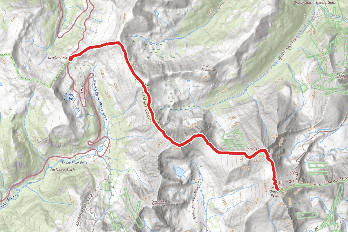 Torreys and Grays Peaks via Loveland Pass