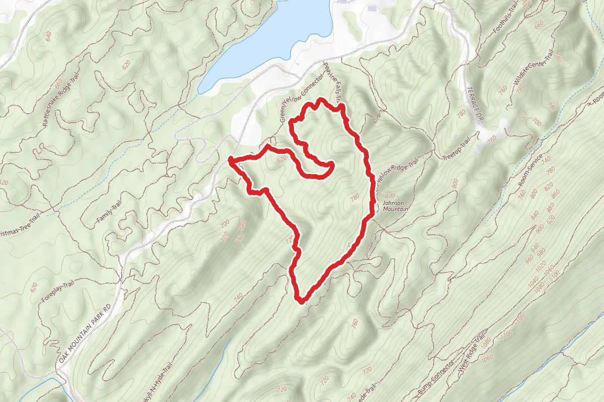 Oak Mountain Foothills Trail and Green Trail Loop