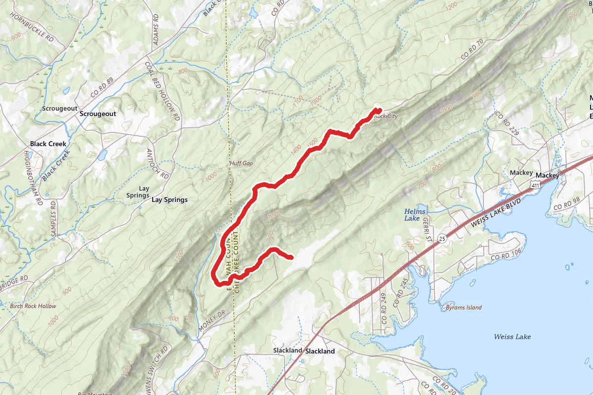 Cherokee Rock Village Red Trail