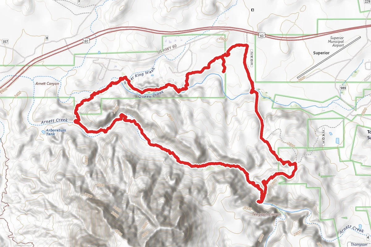 Perlite Road to Arnett Creek to Main Trail