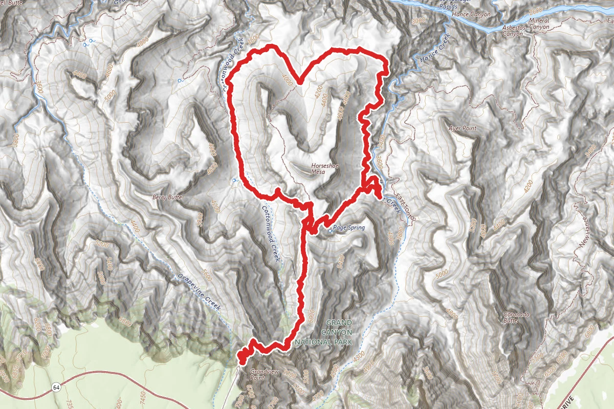 Horseshoe Mesa Loop via Grand View Trail