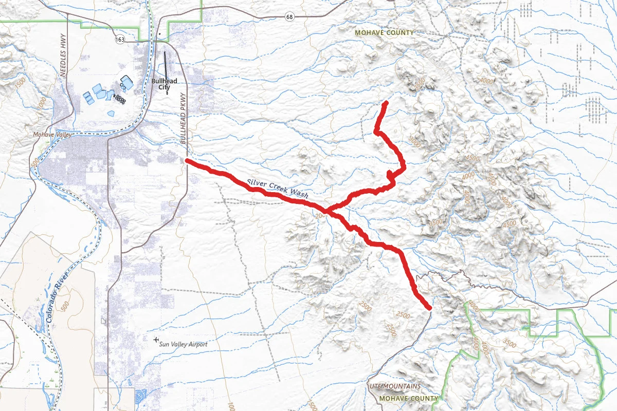 Oatman and Silver Creek Road OHV Route