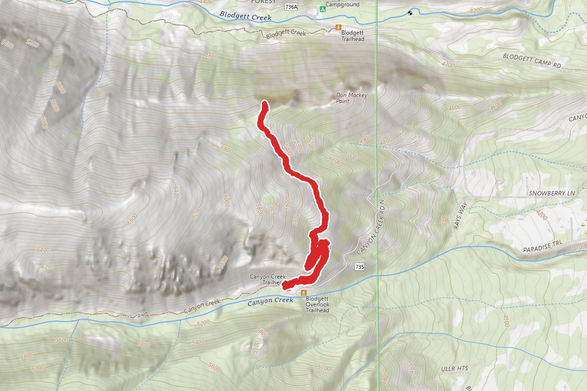 Blodgett Canyon Overlook Trail