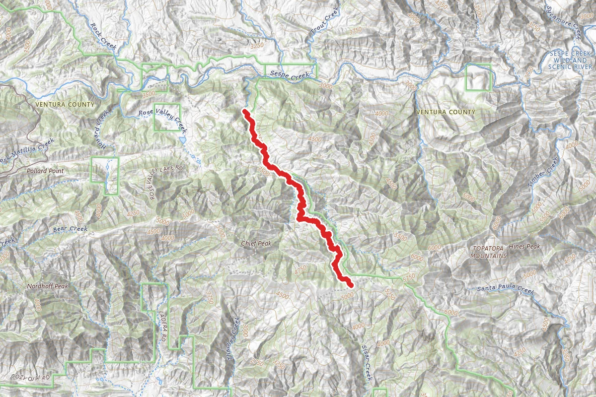 Nordhoff Ridge via the Lion Canyon Trail