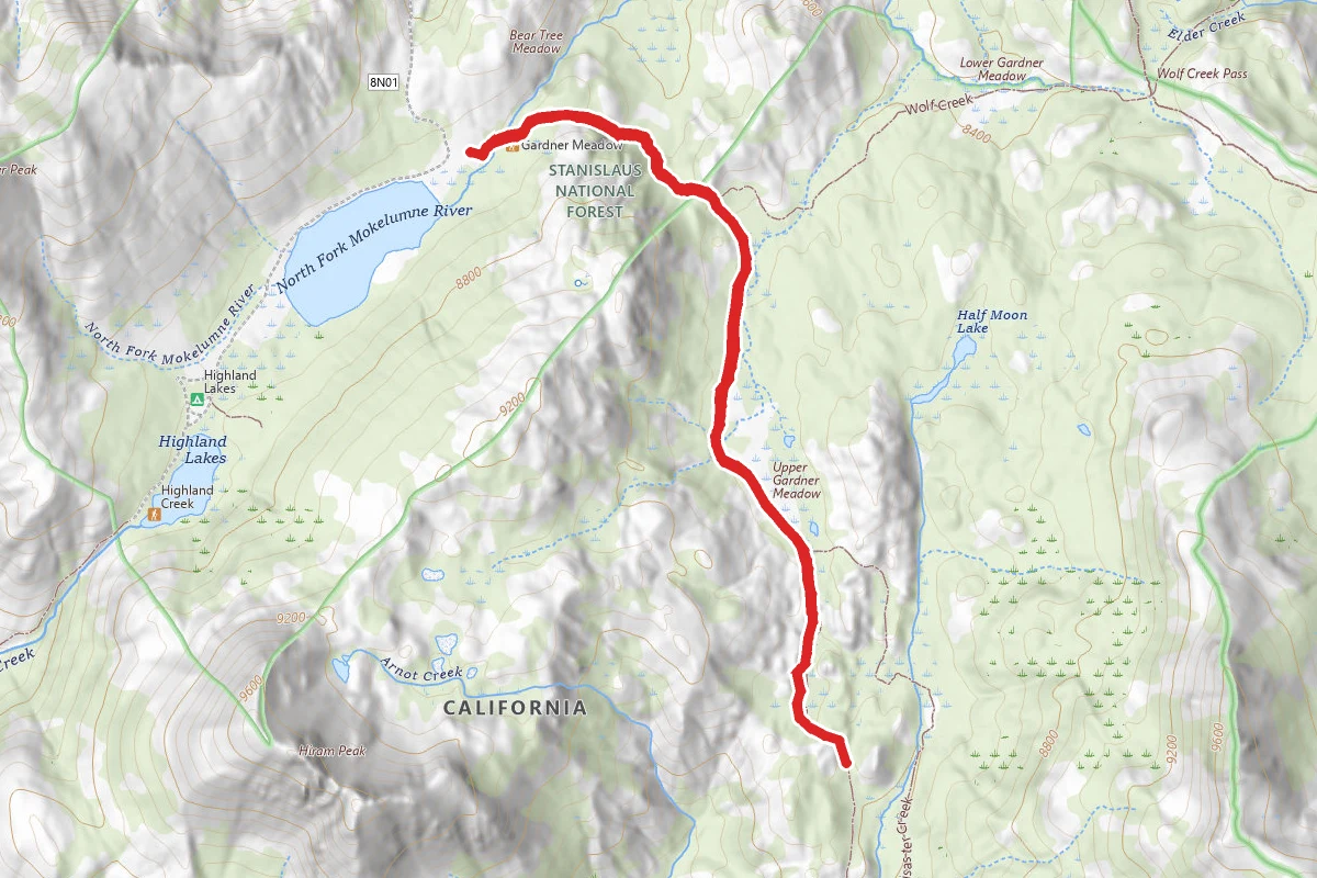 Upper Gardner Meadow via Highland Lakes Trail