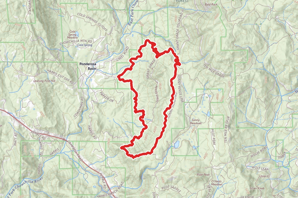Pilot Peak Road and Grant Toll Road