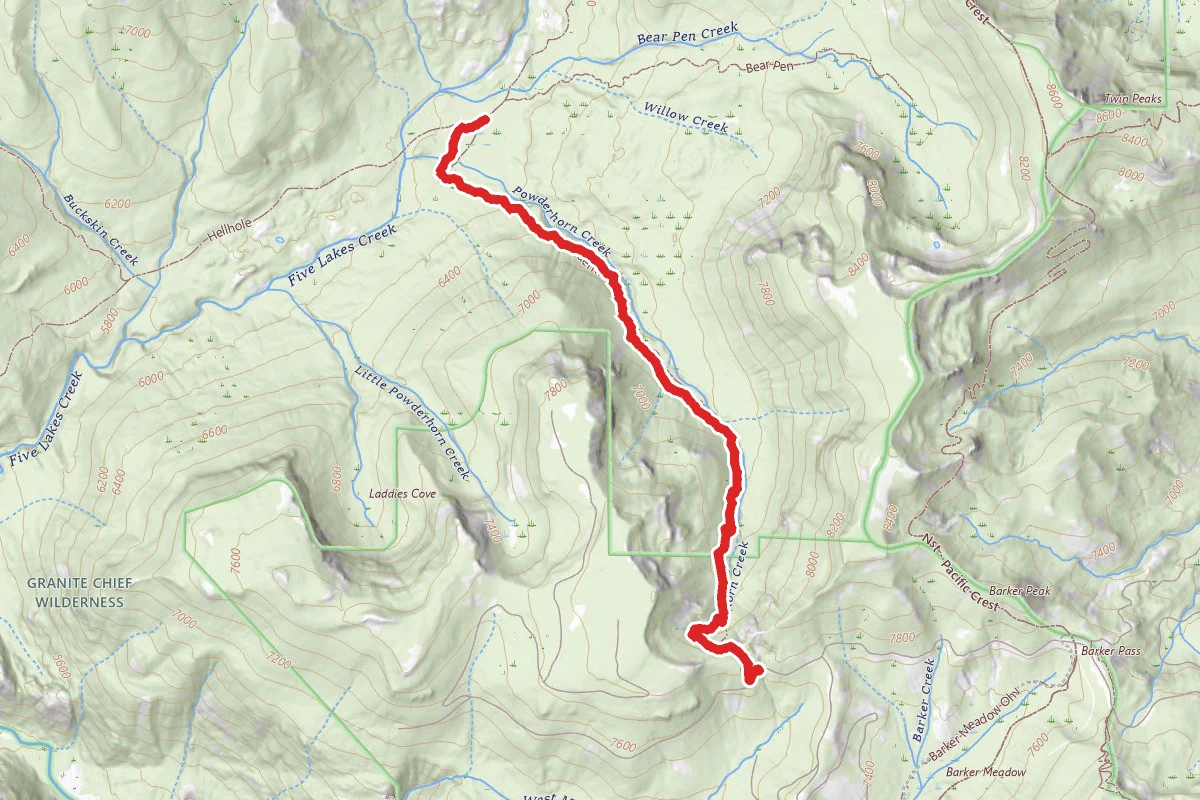 Diamond Crossing via Powder Horn Trail
