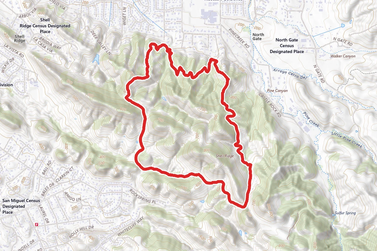 Hanna Grove Trail, Costanoan Trail, and Briones Trail Loop