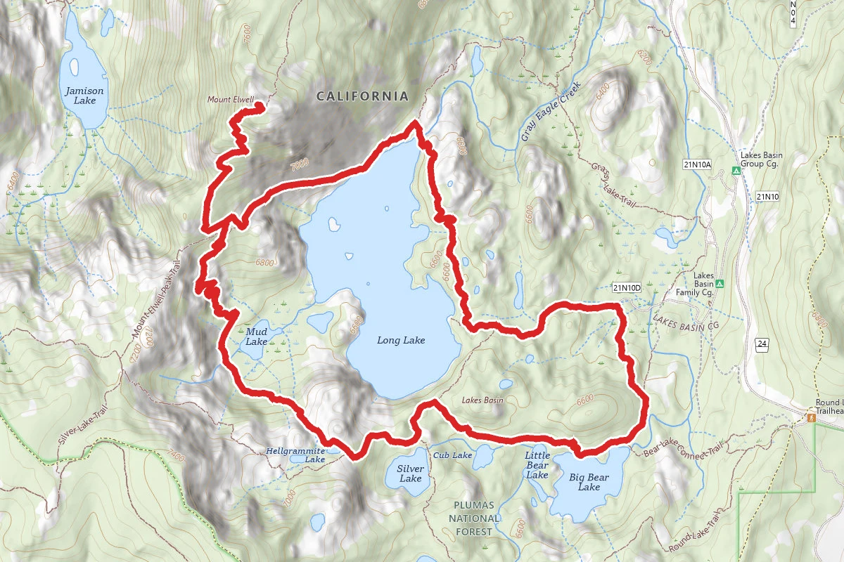 Bear Lakes and Mount Elwell