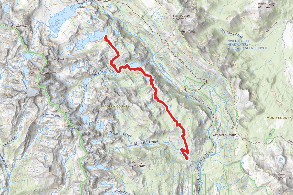 Minaret Creek to Garner Lake