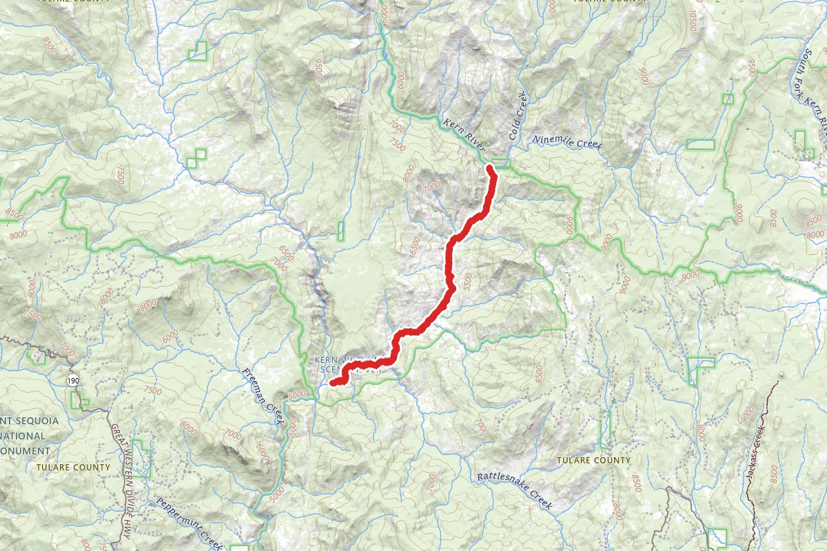 Forks of the Kern Trail to Painters Camp