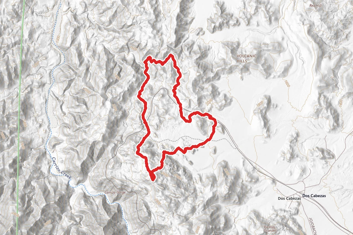 Indian Hill, Moan Benchmark, and Carrizo Palms
