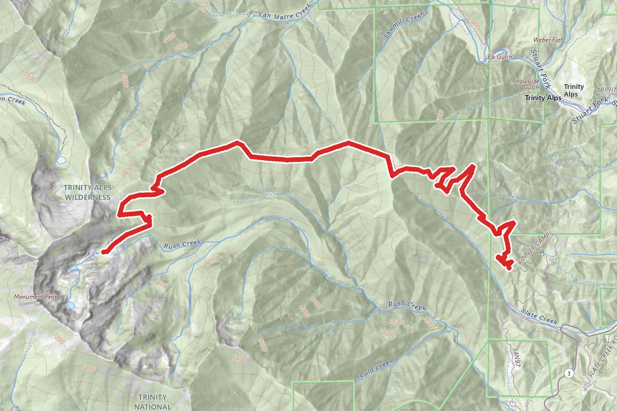 Rush Creek Lakes (Kinney Camp) Trail
