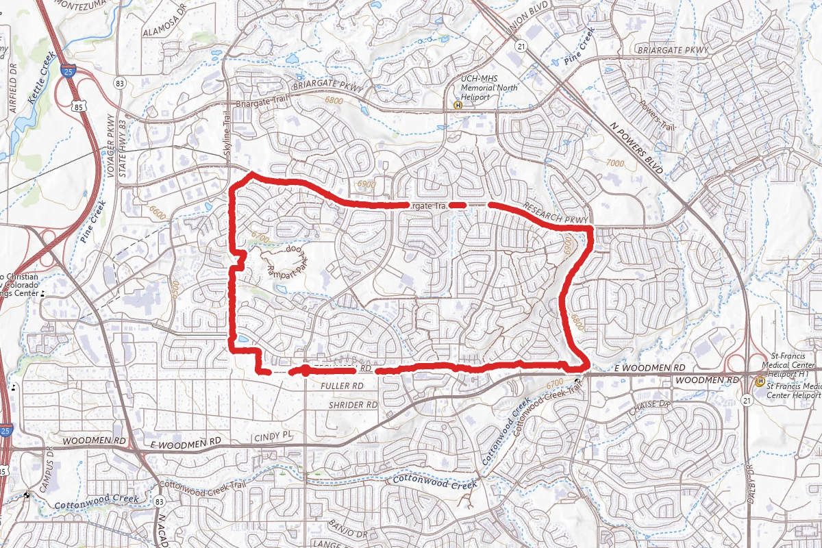 Woodman Loop and Research Parkway Trail