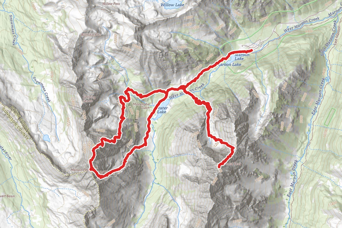 Maroon Peak to Pyramid Peak Loop