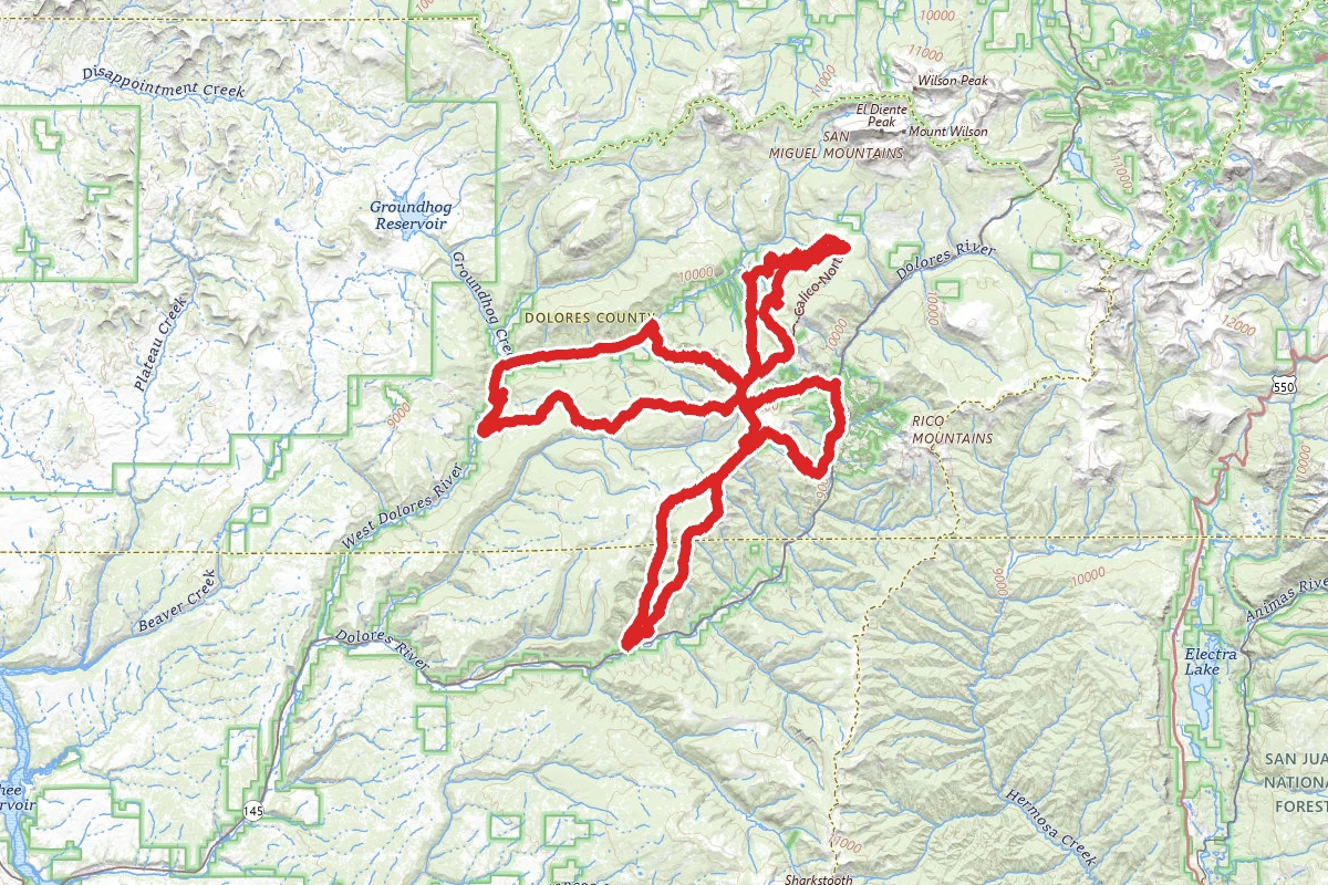Winter, Falls Creek, Calico, Priest, Burnett and Horse Creek Trail