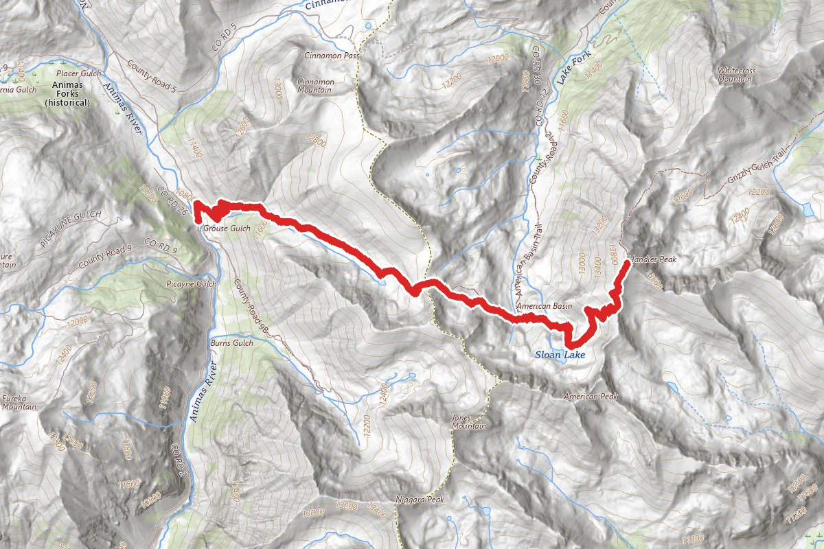 Handies Peak Alternative Route