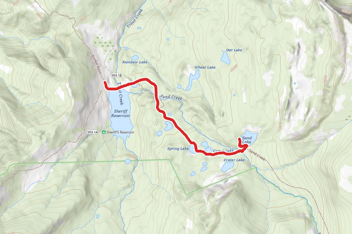 Sheriff Reservoir to Sand Lake