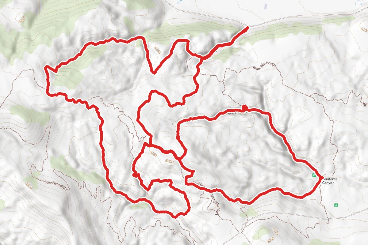 Blue Sky and Penitente Canyon Loop