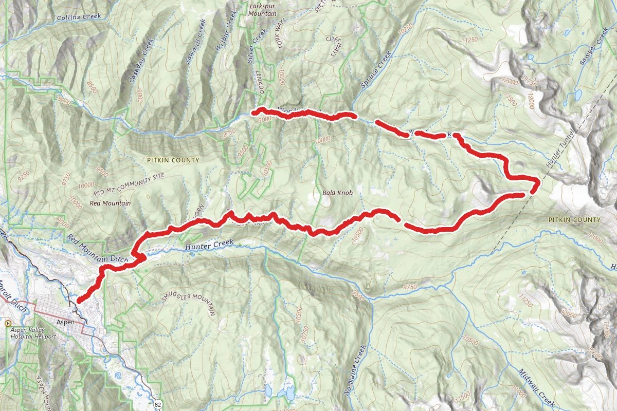 Woody Creek and Hunter Creek Trail