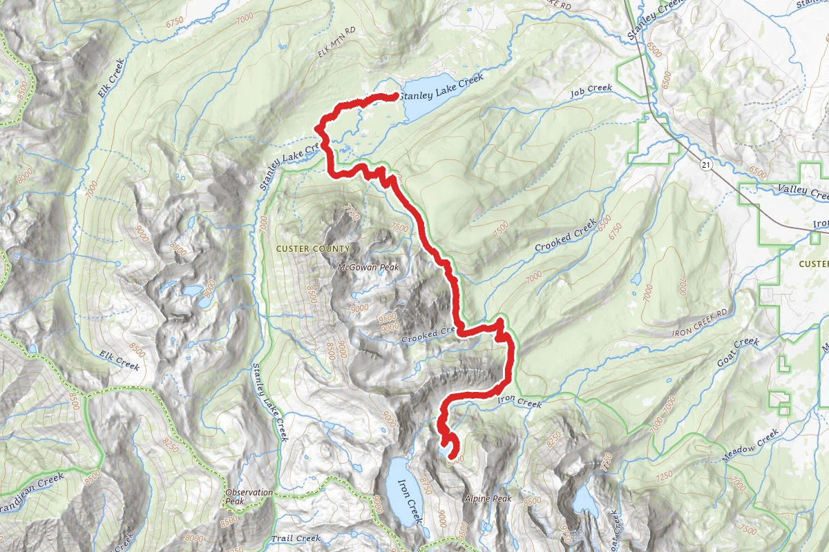 Stanley Lake To Alpine Lake