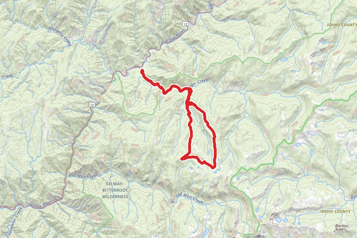 Seven Lakes Trail to Maude Lake to Lottie Lakes Loop