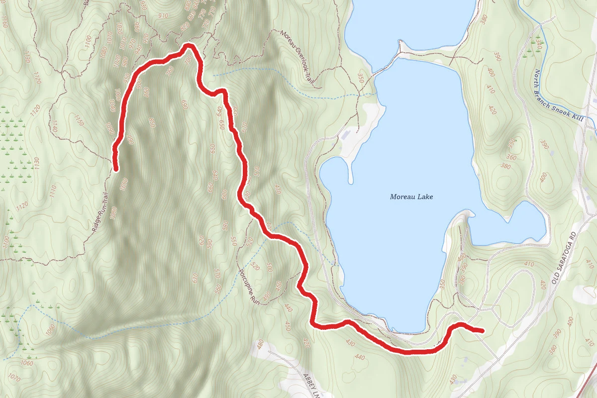 Moreau Lake Overlook via Red Oak Ridge Trail