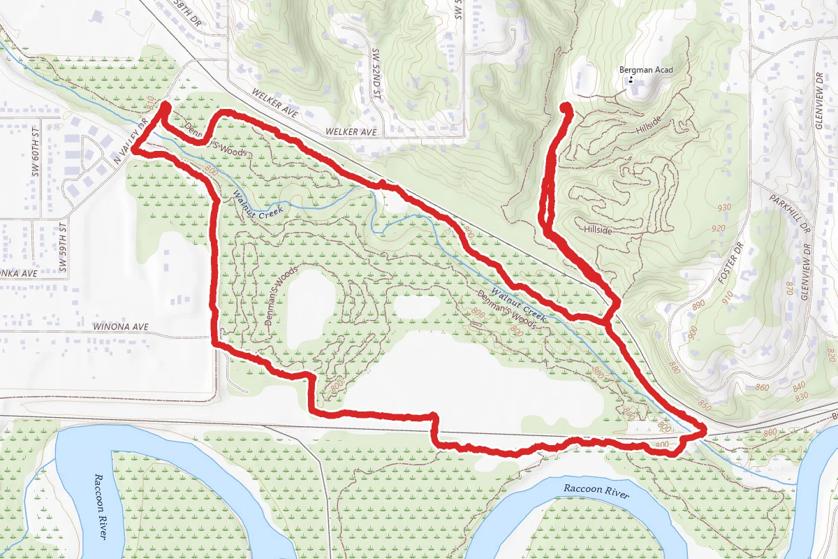 Walnut Creek Trail and Raccoon River Loop