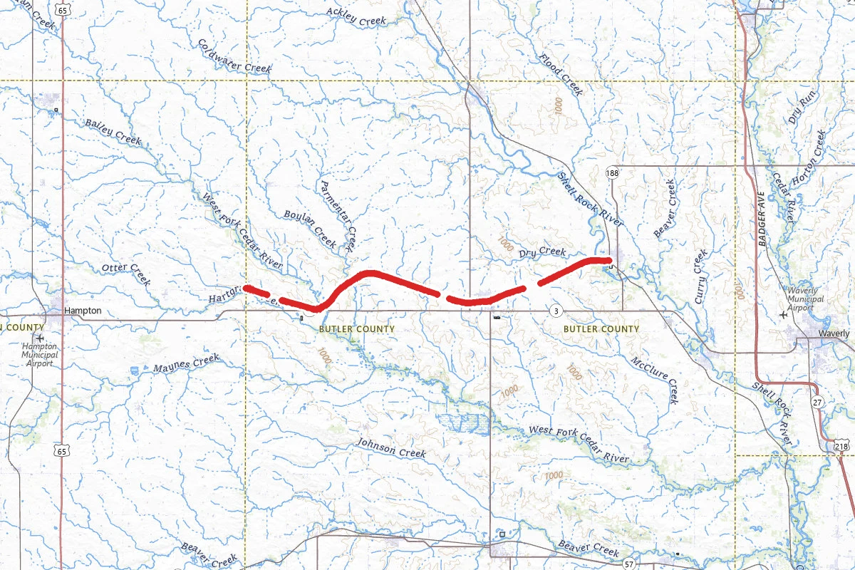 Rolling Prairie Trail from Heery Woods State Park