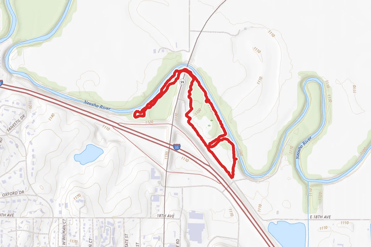 Emporia State Campus Wood Bicycle Trail