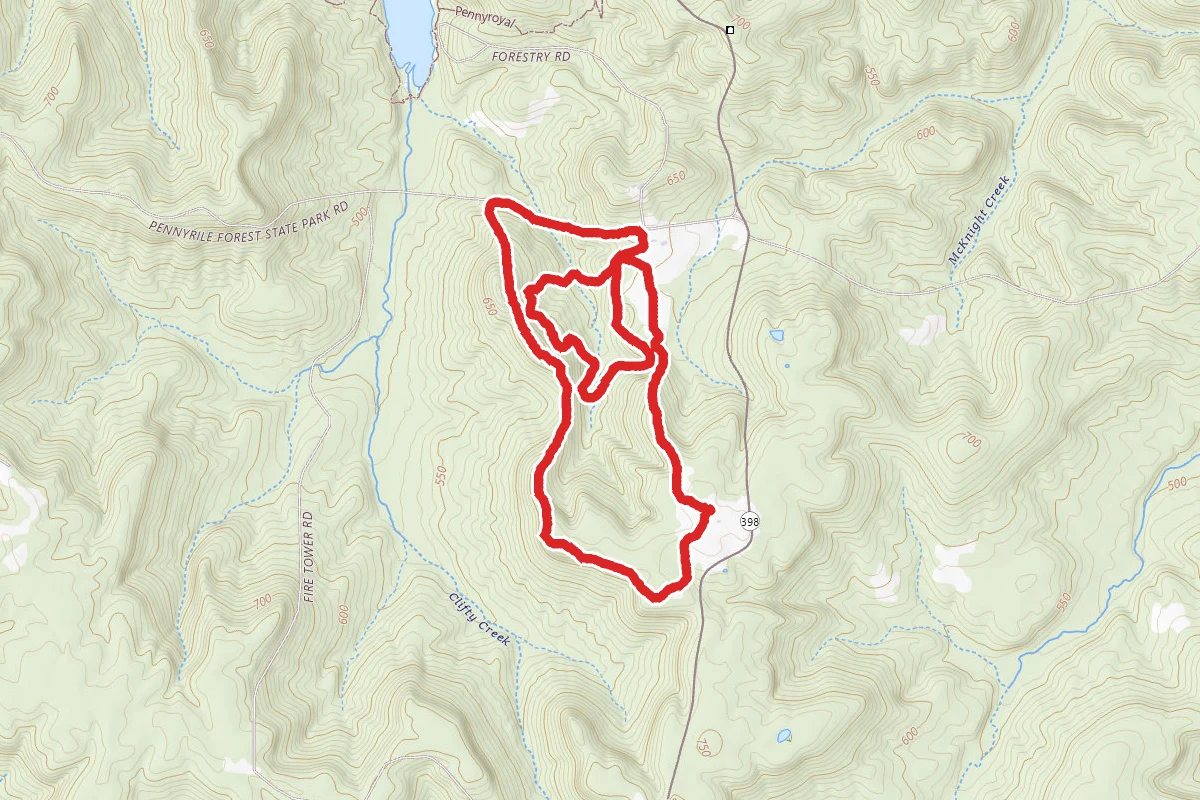 Blue and Orange Double Loop Trail