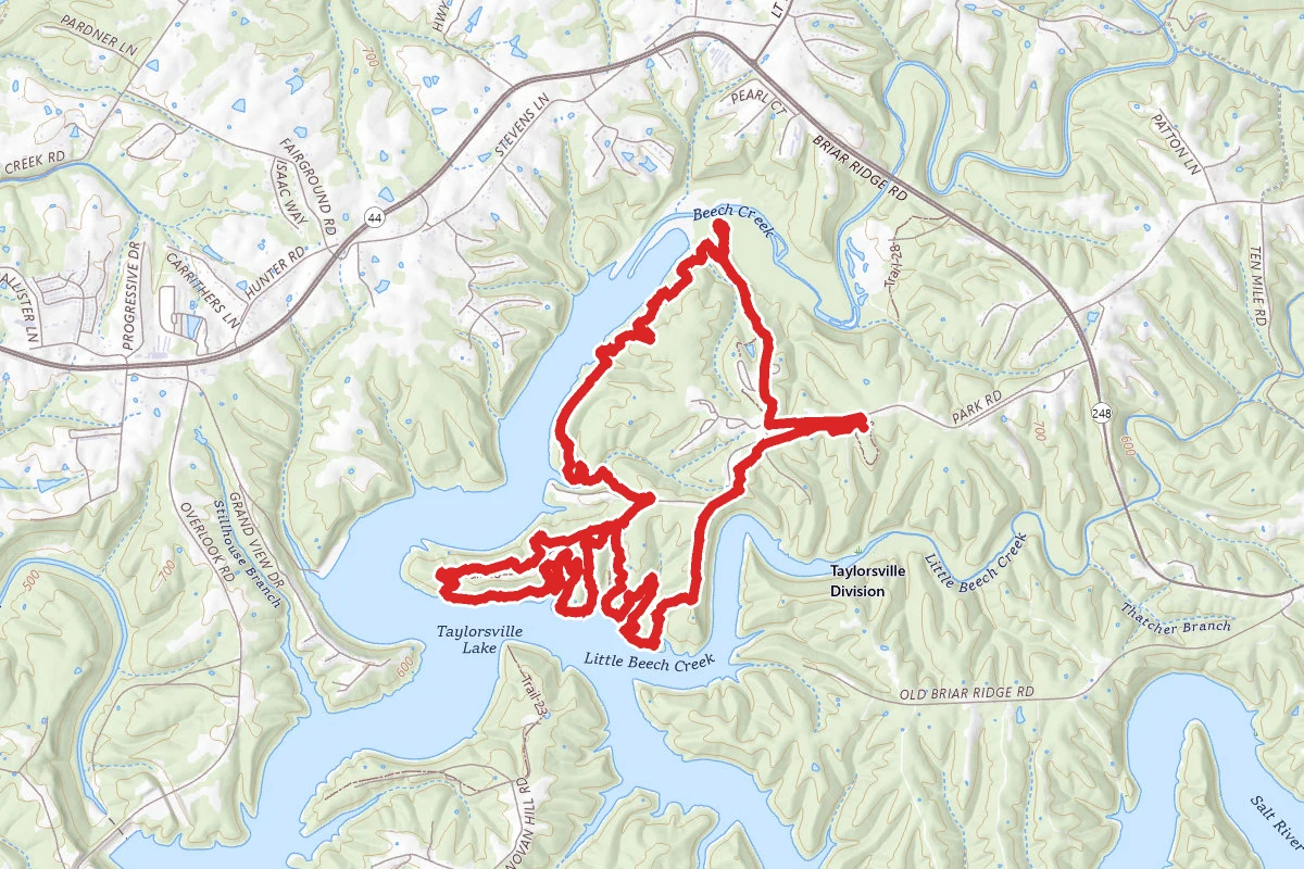 Legends Run, Lakeview Vista, Piney Woods and Possum Ridge Loop