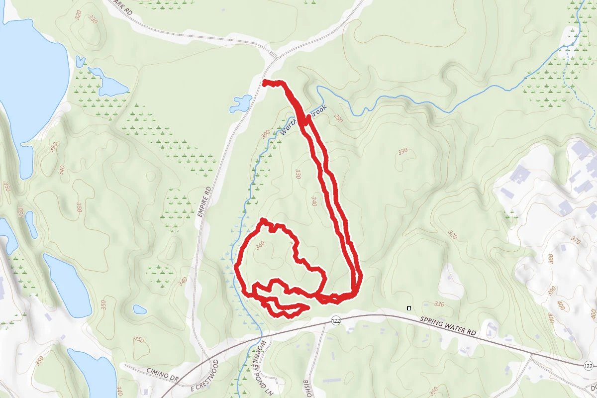 Main Trail to Rock Rim Red Trail