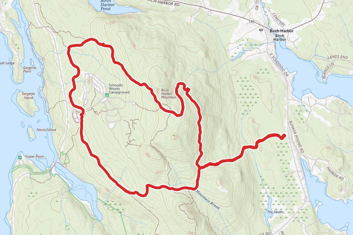 Birch Harbor Mountain Bike Path