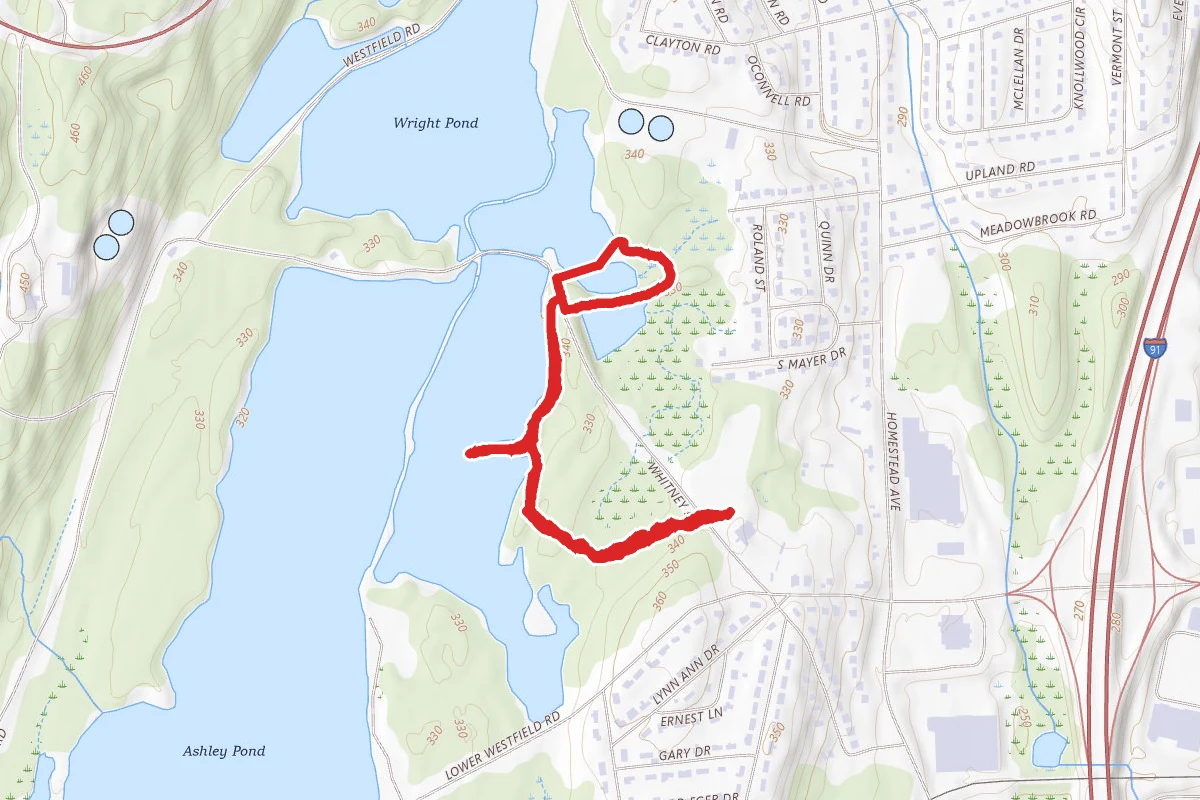 Ashley Reservoir Snow Trail 3