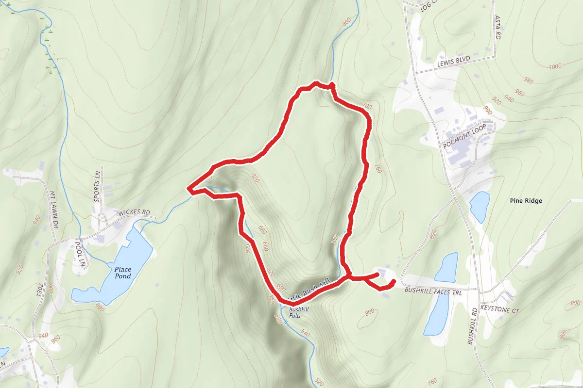 Bushkill Falls Red and Blue Trail