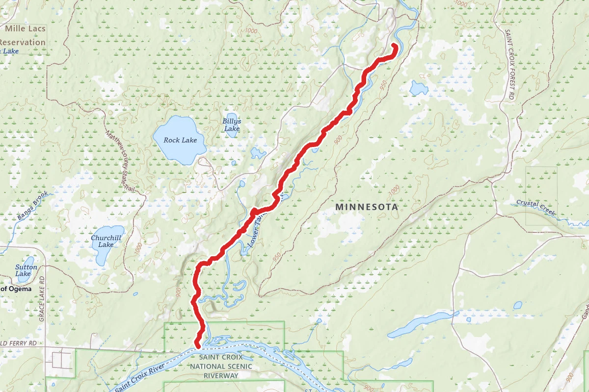 St. Croix State Forest Horse Trail from Tamarack Horse Camp