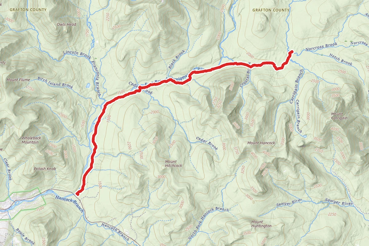 East Branch Road, Pemi East Side and Wilderness Trail