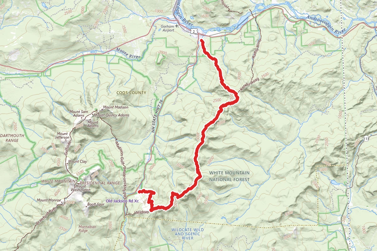 Carter-Moriah Trail to Wildcat Ridge Trail